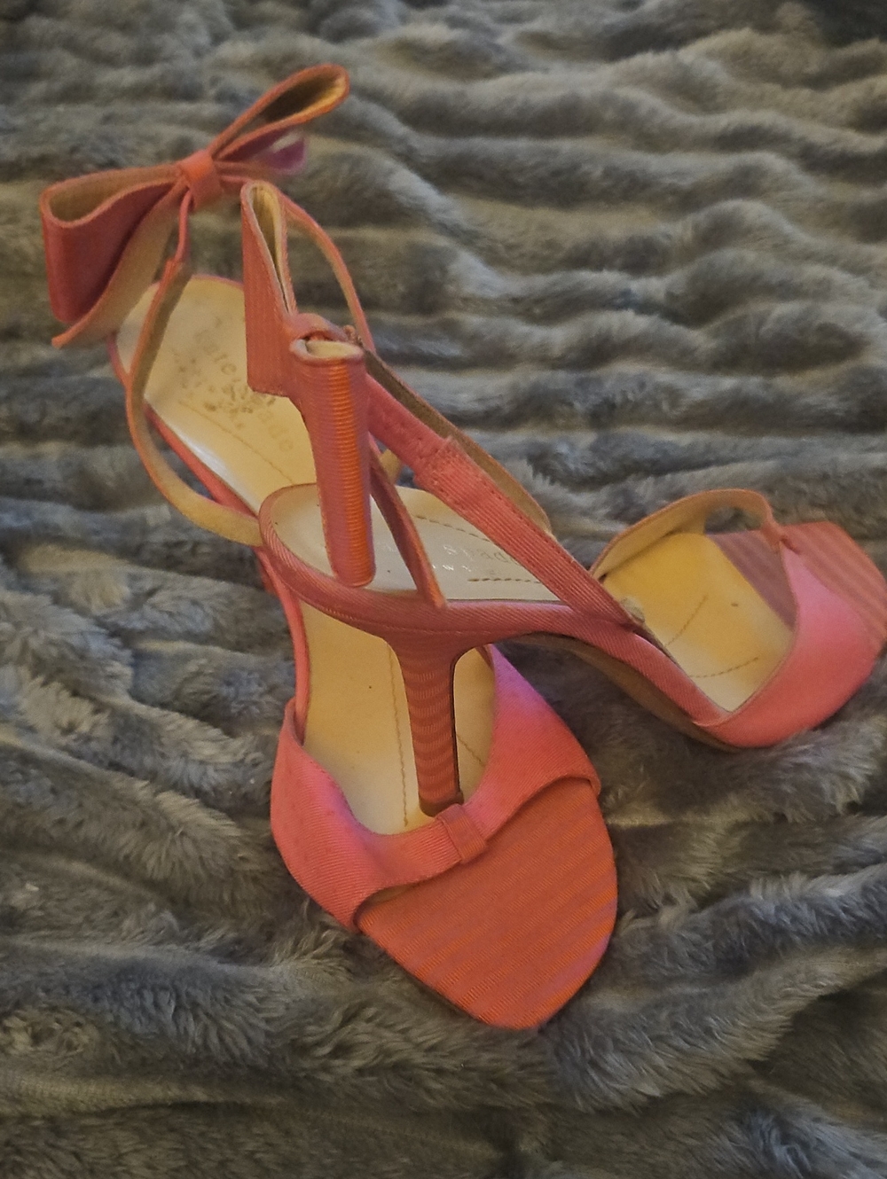 kate spade Pink Tie-Ankle Strappy Heels